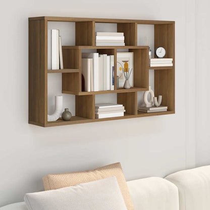 vidaXL Étagère murale marron aspect chêne 85x16x52,5 cm Bois d'ingénierie
