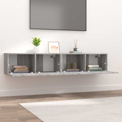 vidaXL Meubles TV 2 pcs Gris Sonoma 80x30x30 cm Bois d'ingénierie