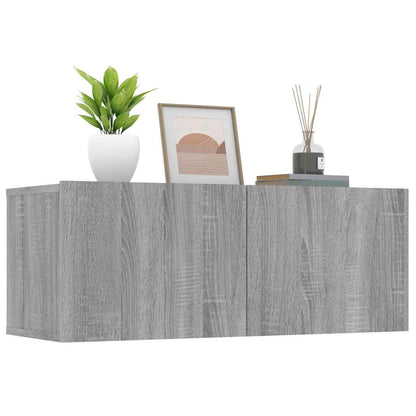 vidaXL Meubles TV 2 pcs Gris Sonoma 80x30x30 cm Bois d'ingénierie