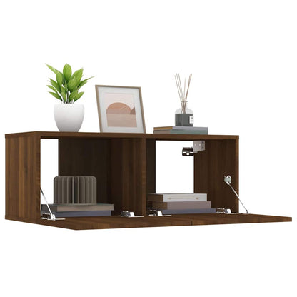 vidaXL TV-Schränke 2 Stk. Braun Eichen-Optik 80x30x30 cm Holzwerkstoff