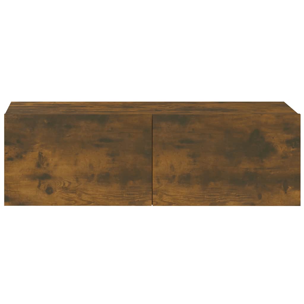 vidaXL TV-Wandschränke 2 Stk. Räuchereiche 100x30x30 cm Holzwerkstoff