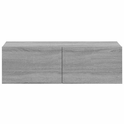 vidaXL TV-Wandschränke 2 Stk. Grau Sonoma 100x30x30 cm Holzwerkstoff