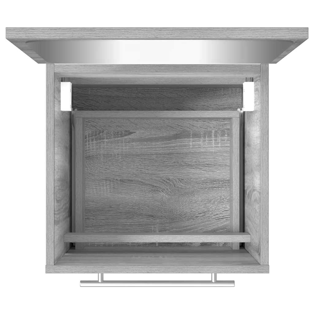 vidaXL Badschrank mit Spiegel Grau Sonoma 41x38,5x48 cm