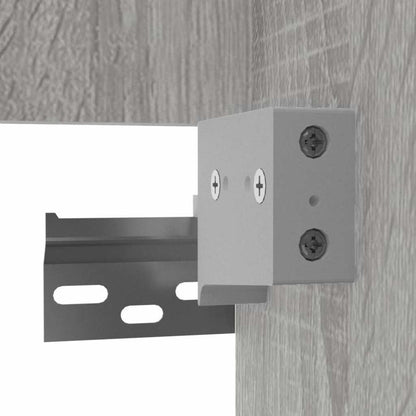 vidaXL Badschrank mit Spiegel Grau Sonoma 41x38,5x48 cm