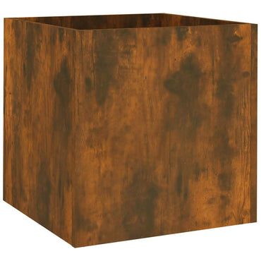 vidaXL Jardinière chêne fumé 40x40x40 cm Bois d'ingénierie