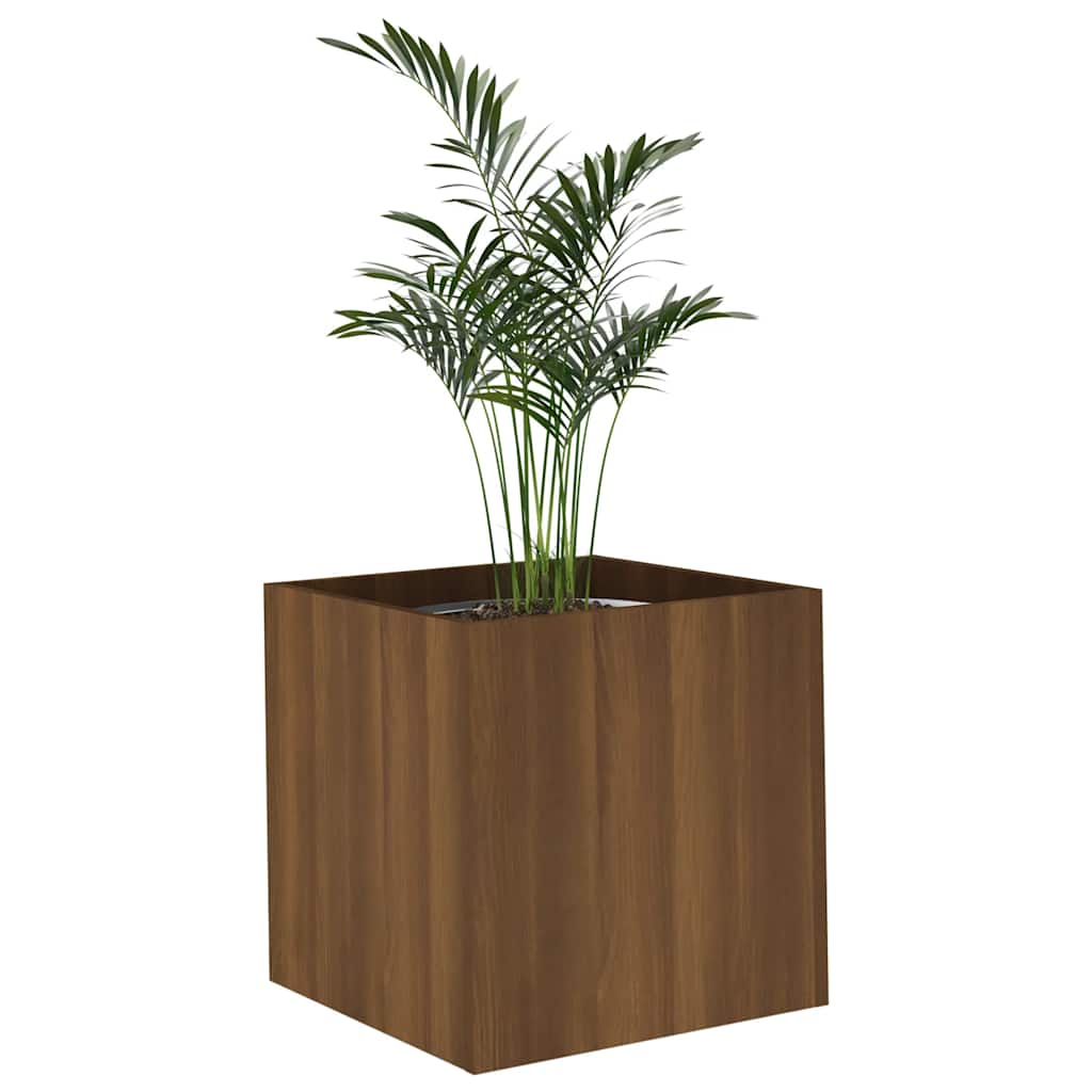 vidaXL Jardinière Marron Aspect chêne 40x40x40 cm Bois d'ingénierie