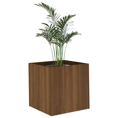 vidaXL Jardinière Marron Aspect chêne 40x40x40 cm Bois d'ingénierie