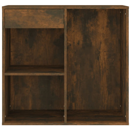 vidaXL Armoire à maquillage chêne fumé 80x40x75 cm Bois d'ingénierie