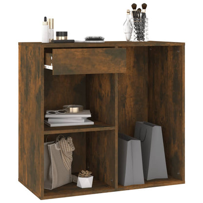 vidaXL Armoire à maquillage chêne fumé 80x40x75 cm Bois d'ingénierie