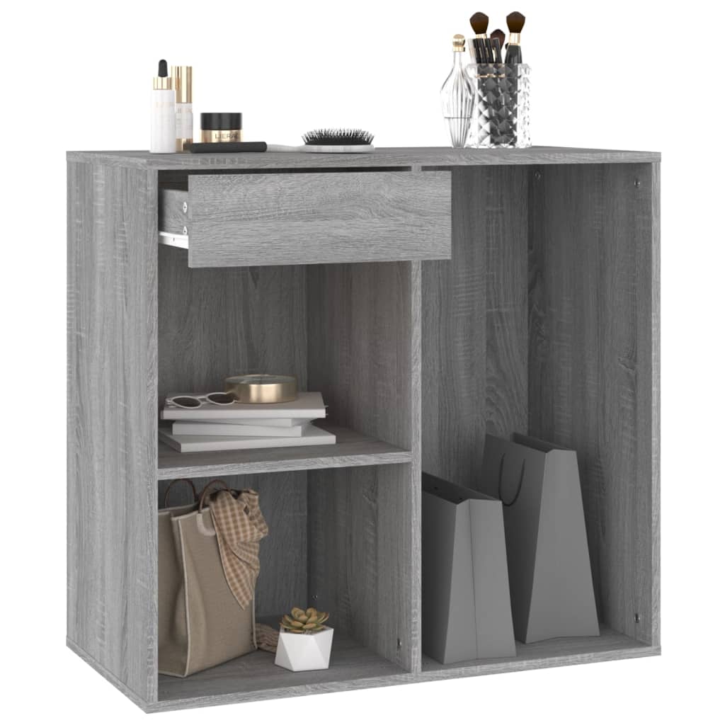 vidaXL Meuble de maquillage gris sonoma 80x40x75 cm Bois d'ingénierie