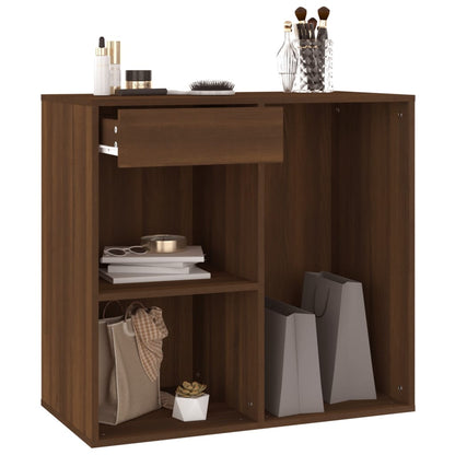 vidaXL Meuble de maquillage Marron Chêne 80x40x75 cm Bois d'ingénierie