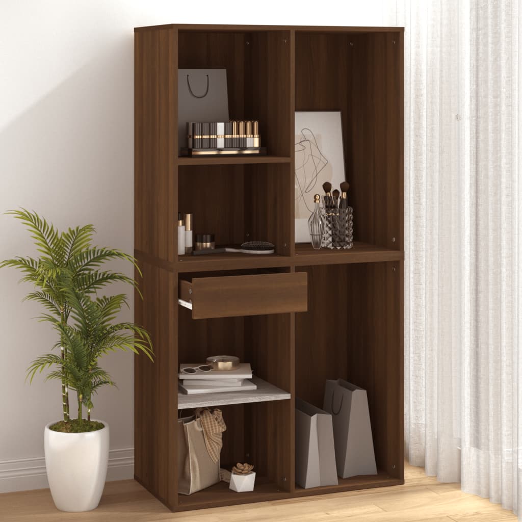vidaXL Meuble de maquillage Marron Chêne 80x40x75 cm Bois d'ingénierie