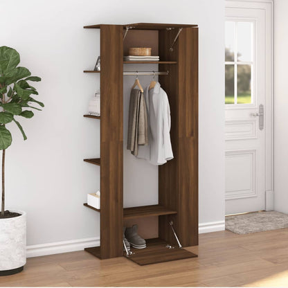 vidaXL Armoire de couloir marron aspect chêne 97,5x37x99 cm bois d'ingénierie