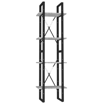 vidaXL Étagère à 4 niveaux gris sonoma 40x30x140 cm Bois d'ingénierie