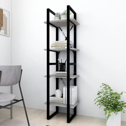 vidaXL Étagère à 4 niveaux gris sonoma 40x30x140 cm Bois d'ingénierie