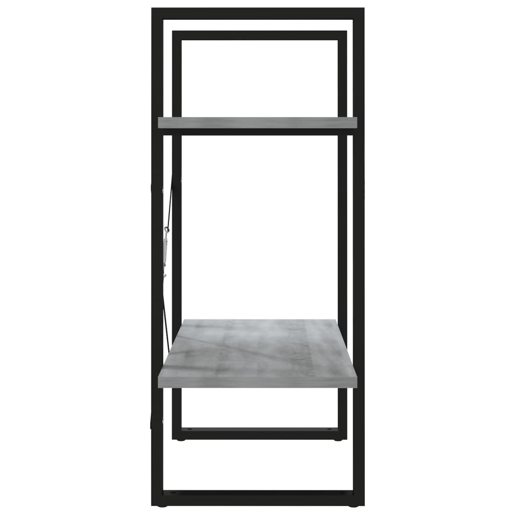 vidaXL Bücherregal 2 Fächer Grau Sonoma 60x30x70 cm Holzwerkstoff