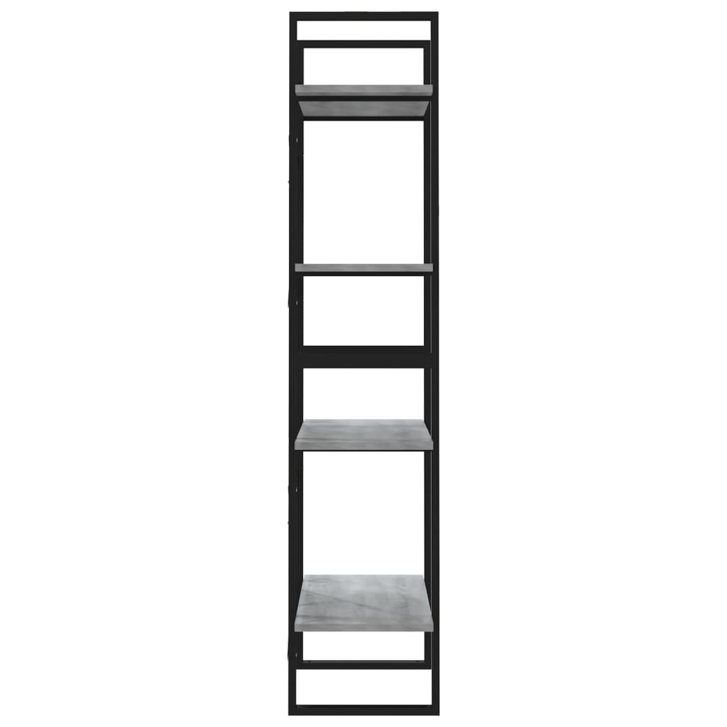 vidaXL Bücherregal 4 Fächer Grau Sonoma 60x30x140 cm Holzwerkstoff