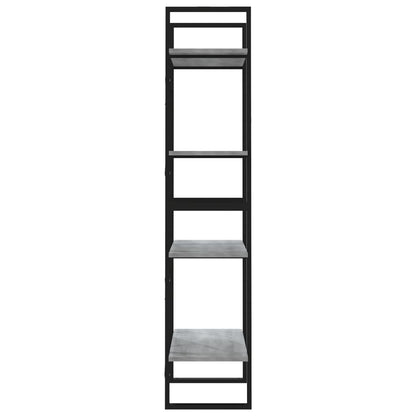 vidaXL Bücherregal 4 Fächer Grau Sonoma 60x30x140 cm Holzwerkstoff