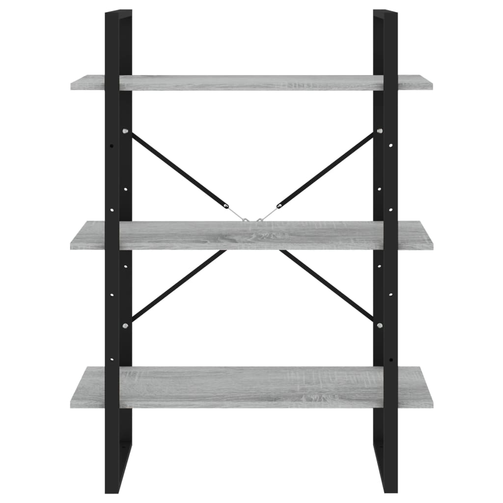 vidaXL Bücherregal Grau Sonoma 80x30x105 cm Holzwerkstoff