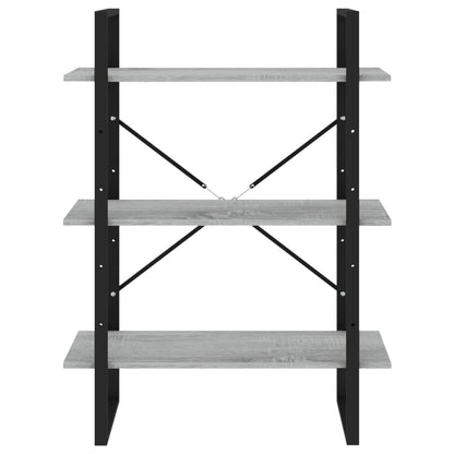 vidaXL Bücherregal Grau Sonoma 80x30x105 cm Holzwerkstoff