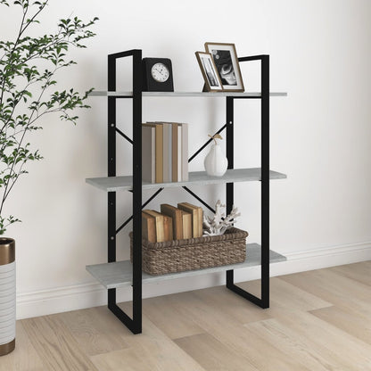 vidaXL Bücherregal Grau Sonoma 80x30x105 cm Holzwerkstoff