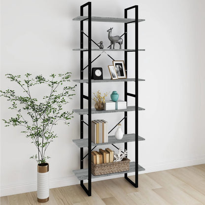 vidaXL Hochschrank Grau Sonoma 80x30x210 cm Holzwerkstoff