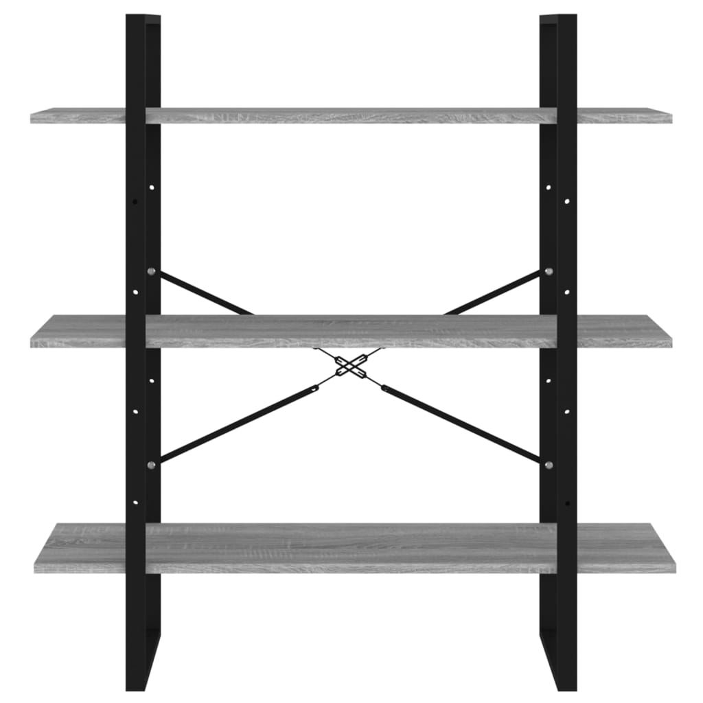 vidaXL Bücherregal Grau Sonoma 100x30x105 cm Holzwerkstoff