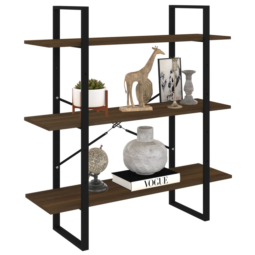 vidaXL Bücherregal Braun Eichen-Optik 100x30x105 cm Holzwerkstoff