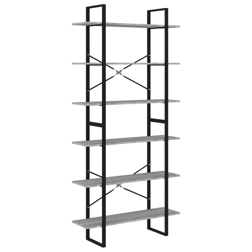 vidaXL Armoire haute gris Sonoma 100x30x210 cm Aggloméré