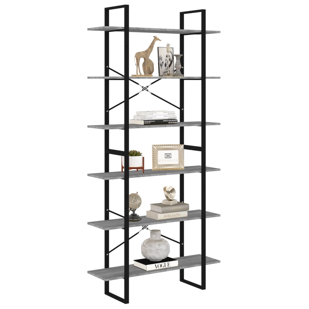 vidaXL Armoire haute gris Sonoma 100x30x210 cm Aggloméré