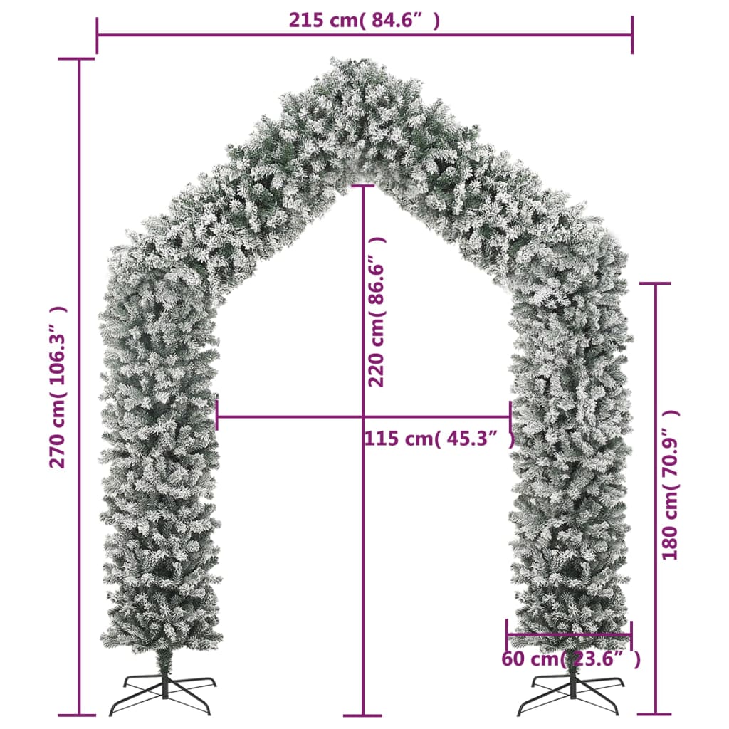 vidaXL Weihnachtsgirlande Beschneit 270 cm