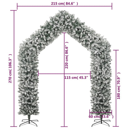vidaXL Weihnachtsgirlande Beschneit 270 cm