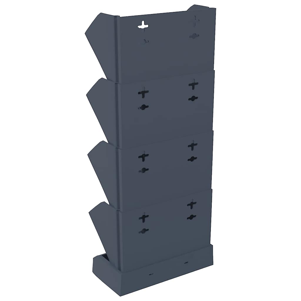 vidaXL Jardinière verticale 4 pièces anthracite polypropylène