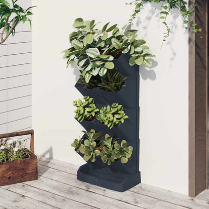 vidaXL Jardinière verticale 4 pièces anthracite polypropylène