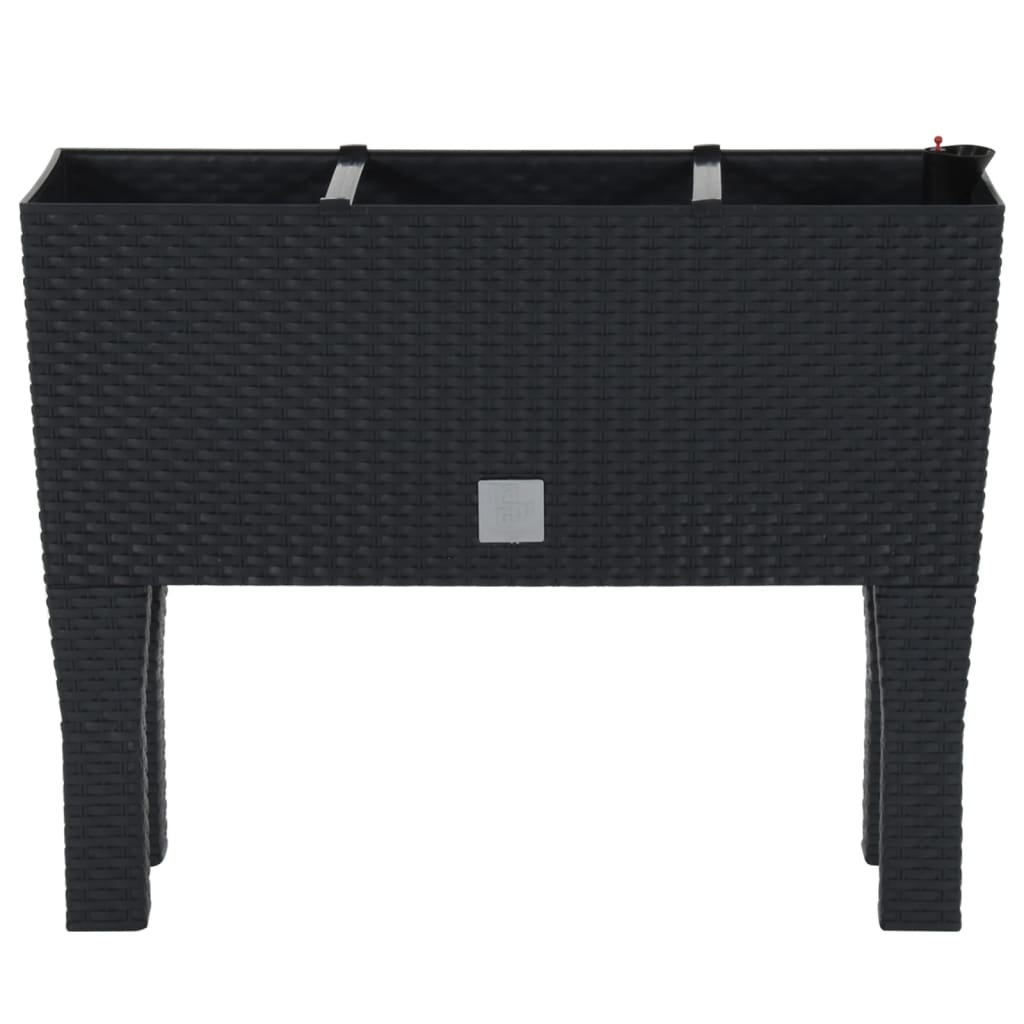 vidaXL Carré potager surélevé anthracite 60x25x46 cm en rotin PP