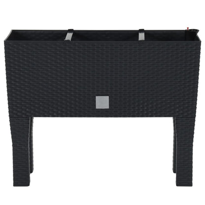 vidaXL Carré potager surélevé anthracite 60x25x46 cm en rotin PP