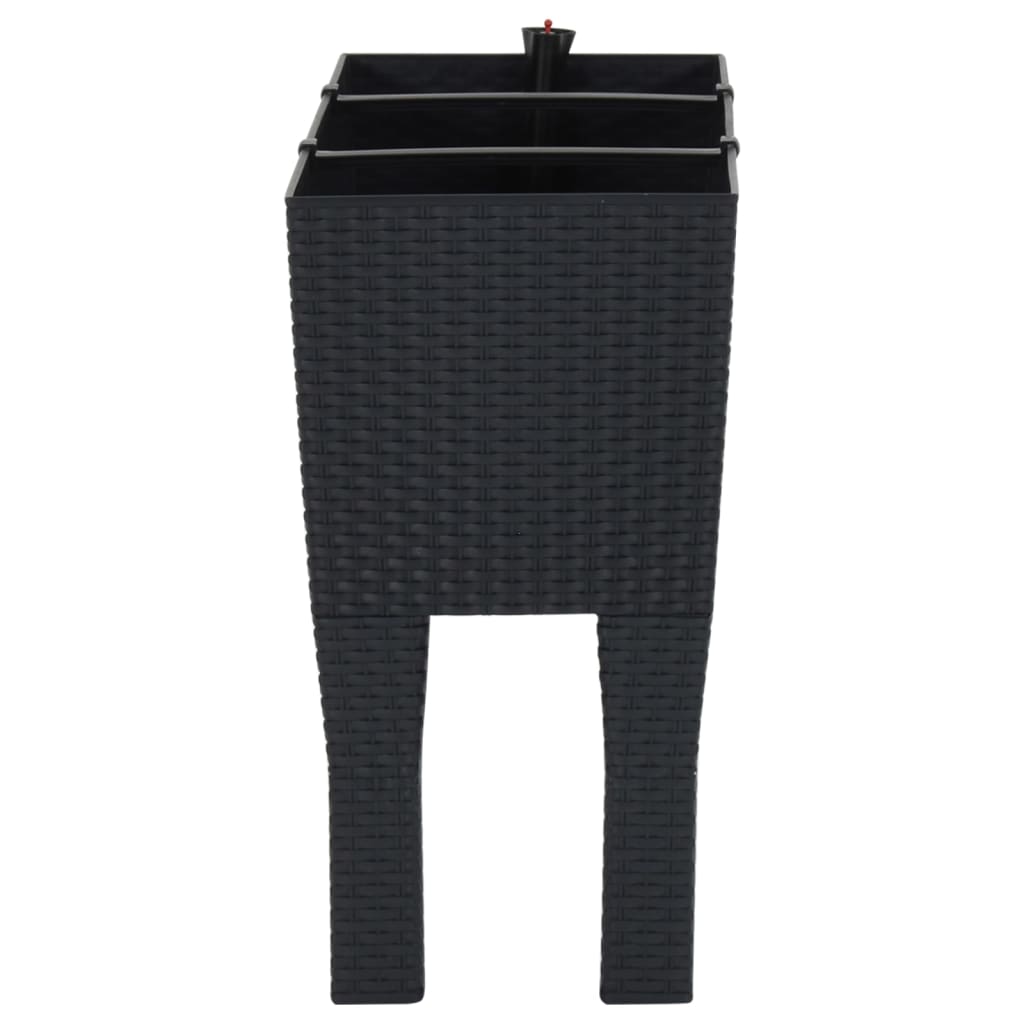 vidaXL Carré potager surélevé anthracite 60x25x46 cm en rotin PP
