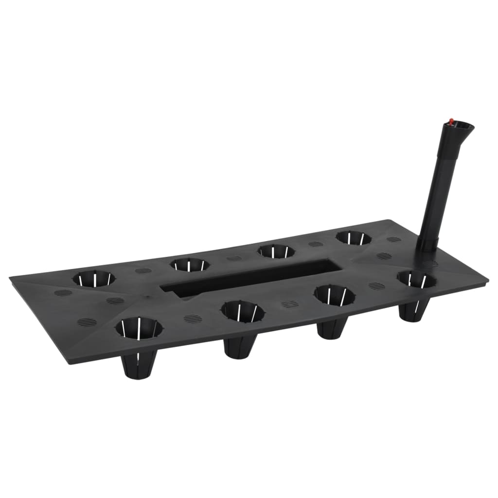 vidaXL Carré potager surélevé anthracite 60x25x46 cm en rotin PP