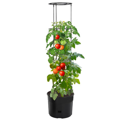 vidaXL Jardinière à tomates anthracite Ø39x150 cm Polypropylène