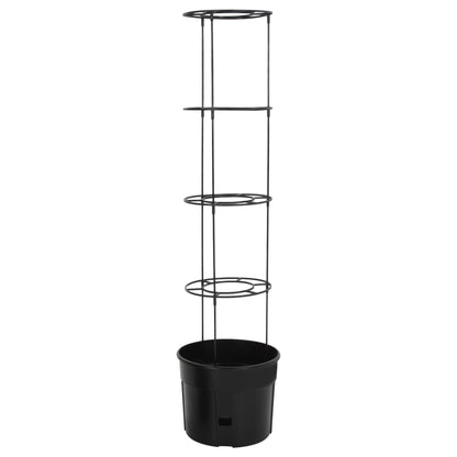 vidaXL Jardinière à tomates anthracite Ø39x150 cm Polypropylène