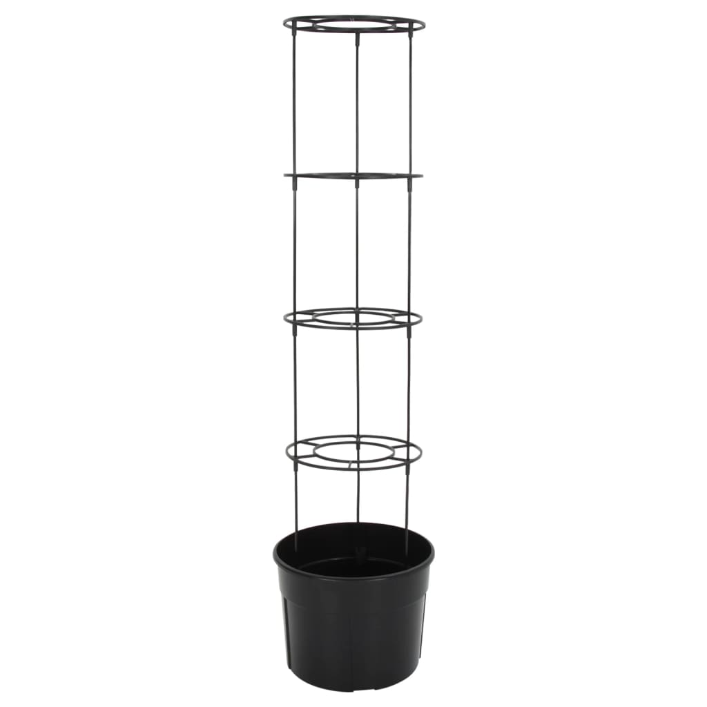 vidaXL Jardinière à tomates anthracite Ø39x150 cm Polypropylène