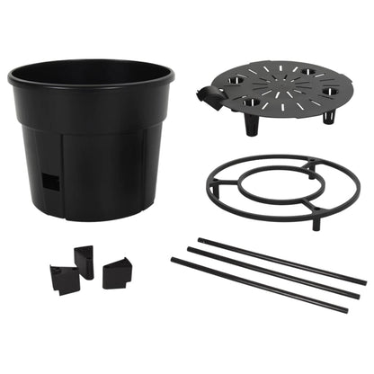 vidaXL Jardinière à tomates anthracite Ø39x150 cm Polypropylène