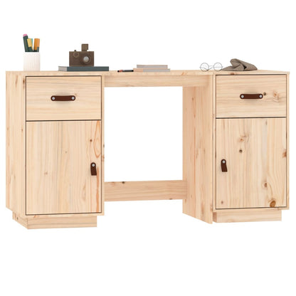 vidaXL Bureau avec armoires 135x50x75 cm Bois de pin massif
