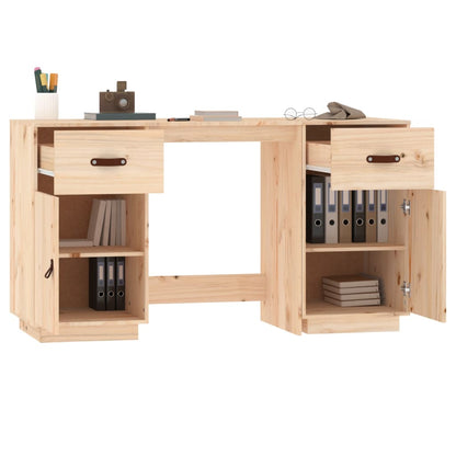vidaXL Bureau avec armoires 135x50x75 cm Bois de pin massif
