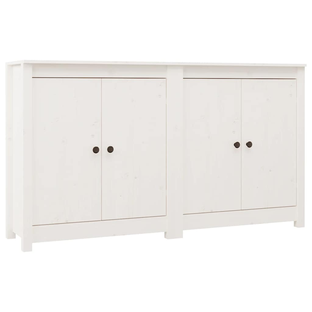 vidaXL Buffets 2 pcs Blanc 70x35x80 cm Bois massif de pin