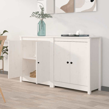 vidaXL Buffets 2 pcs Blanc 70x35x80 cm Bois massif de pin