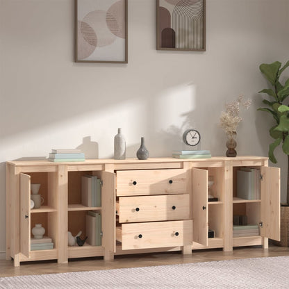 vidaXL Buffet 230x35x80 cm Bois de pin massif