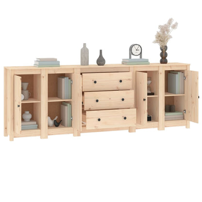 vidaXL Buffet 230x35x80 cm Bois de pin massif