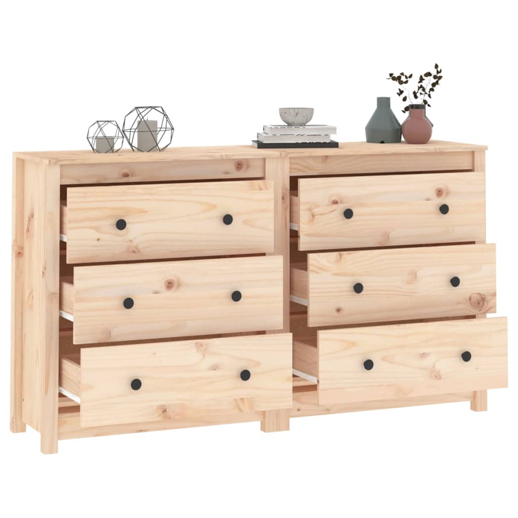 vidaXL Buffet 140x35x80 cm Bois de pin massif