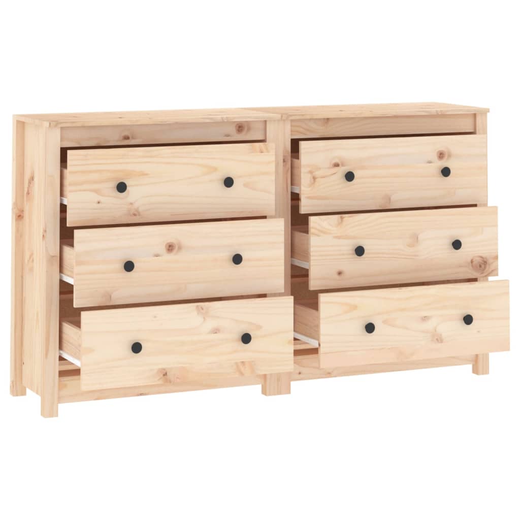 vidaXL Buffet 140x35x80 cm Bois de pin massif